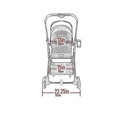 Pet Gear, A Vermont Family Owned Company Since 1936, 3-in-1 Travel System, View 360 Stroller Converts to Carrier and Booster Seat with Easy Click N Go Technology, for Small Dogs & Cats, 4 Colors