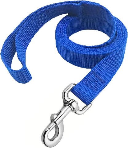 Strong Nylon Dog Leash, 4FT/ 5 FT/ 6FT Dog Leashes for Medium Large Dogs (6 FT, Blue)