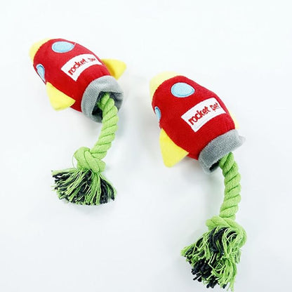 Dog Rope Toy for Aggressive Chewers - Puppy Teeth Grinding Toy Rocket, Dog Rope Toy, Puppy Interactive Rope Toy for Added Chewing Fun for Small Breeds and Puppies