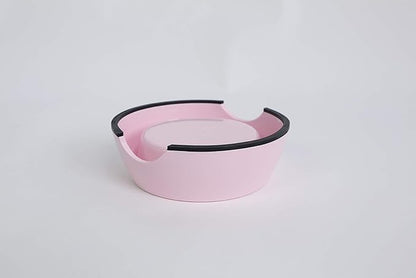 Pet Bowls Stainless Steel Dog Cat Pet Bowl Universal Pet Water and Food Bowls 4 Sizes and 5 Colors Available (L, Pink)