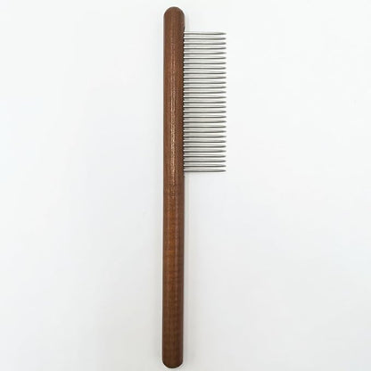 3 Pack Wood Pet Grooming Combs with Stainless Steel Teeth for Cat Dog Rabbit, Flea Lice Comb Grooming Tool Set for Small Medium Pets