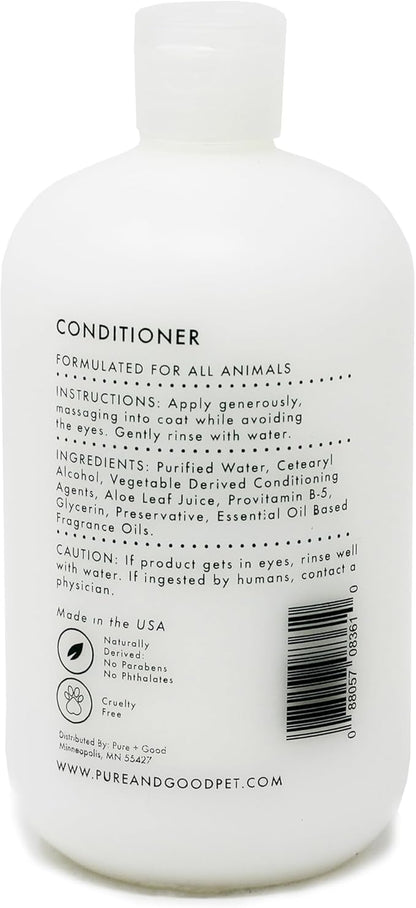Shampoo and Conditioner Set, Formulated for All Pets, Gentle and Cleansing, Made in The USA, Cruelty Free, 16 fl oz (Cedarwood + Sage)