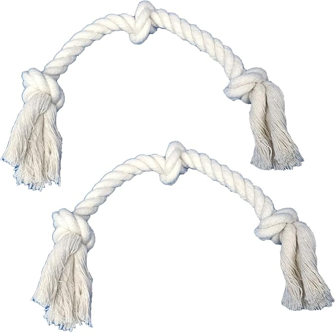 2-Pack Dog Rope Toys – 13" Cotton Teething & Tug Toys for Small Dogs, Medium-Small Breeds & Senior Medium Dogs – Dental Cleaning & Interactive Play