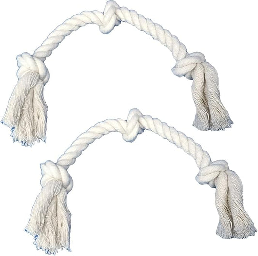 2-Pack Dog Rope Toys – 13" Cotton Teething & Tug Toys for Small Dogs, Medium-Small Breeds & Senior Medium Dogs – Dental Cleaning & Interactive Play