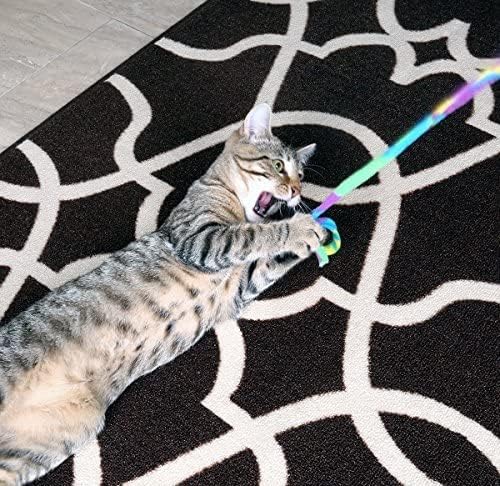 CAT DANCER-Cat Charmer Wand,Teaser-Cat & Kitten Toy! Color:Rainbow Size:Pack of 3