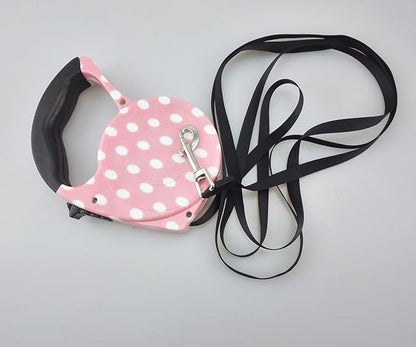 Blovess Yueton 16.5 ft Pet Dog Cat Puppy Retractable Leash Traction Rope Walking Lead Leash (Pink)