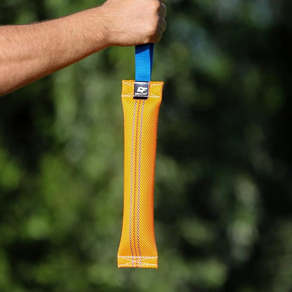 K9 Dog Bite Tug Toy with Strong Handle - Made of Durable & Tear-Resistant Fire Hose - Perfect for Tug of War, Fetch & Puppy Training - Ideal Pull Toy for Medium to Large Dogs, 12 Inches