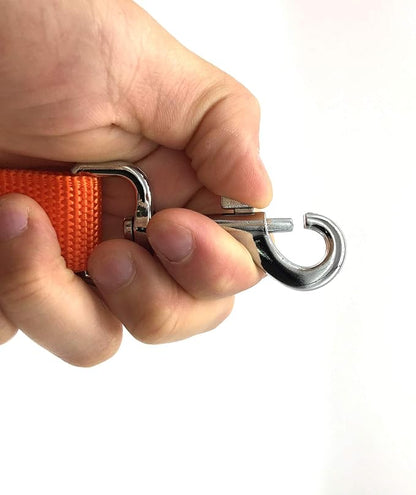 TAIAN Adjustable Nylon Dog Leash, 10 Foot Long Dog Leashes for Medium Large Dogs Orange