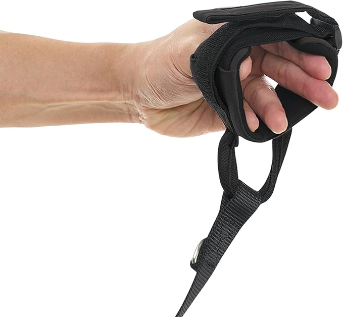 Gooby Wristband Surfer Leash with Traffic Handle - Black, 6 FT - Comfortable Handsfree Leash with Adjustable Dual Handle and Additional Hook