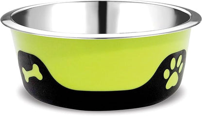 Thermocool Insulated Stainless Steel Pet Bowl - 8 Oz (X-Small) Non-Slip Feeding Dish Reduces Sliding & Spills, Keeps Water Cold & Food Warm, Dishwasher Safe (Green)