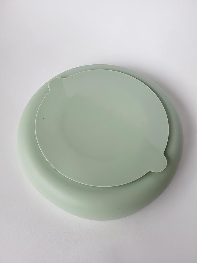 Modern Rainbow Pet Slow Feeder Bowl, Silicone Slow Feeder for Dogs & Puppies, Slow Eating, Modern Lick Mat Design, Reduces Gulping, Dishwasher Fit, for All Breed, Durable Mealtime Puzzle (Sage)
