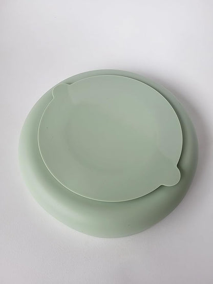 Modern Rainbow Pet Slow Feeder Bowl, Silicone Slow Feeder for Dogs & Puppies, Slow Eating, Modern Lick Mat Design, Reduces Gulping, Dishwasher Fit, for All Breed, Durable Mealtime Puzzle (Sage)