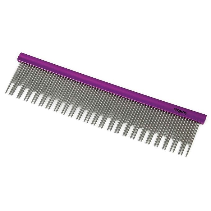 Dog and Cat Grooming Combs Contour Custom Coat Fur Finishing Shape Fluff Style and Primp (6.5 inch Long and Short Pin Comb)
