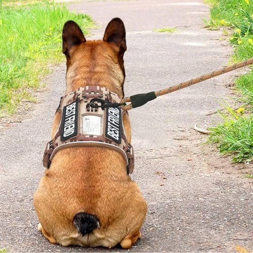 Beebiepet Heavy Duty Tactical Dog Harness for Small Dogs, No Pull Adjustable Pet Harness Reflective Service Training Easy Control Pet Vest Military K9 Working Dog Harnesses- Medium, Desert Camo - Image 3