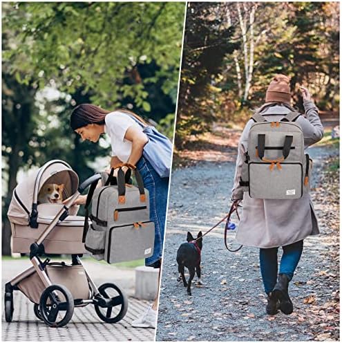 Modoker Dog Travel Backpack Set with 2 Food Bags, 2 Bowls and 1 Mat, Grey - Image 6