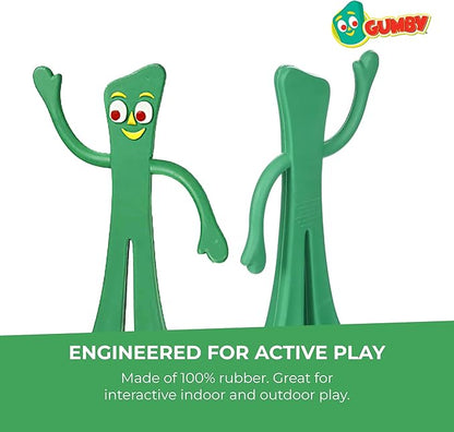 Multipet Gumby Latex Dog Toy - Squeaky Toy for All Dogs - Easy-to-Clean Dog Squeaky Toys - for Cuddling, Chewing & Playing - Cute Pet Toy (9", Green)
