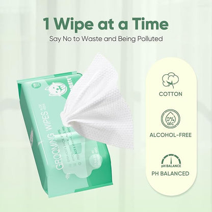 Pet Wipes for Dogs & Cats, Extra Moist & Thick Grooming Puppy Wipes with 300 Fresh Counts, Aloe Vera/Nature (3 Pack)