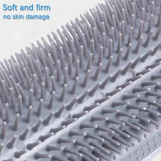 2 Pcs Upgraded Cat Self Groomer with Catnip, Corner Brush Massager for Indoor Cats, Wall Scratcher for Large & Thick-Haired Felines