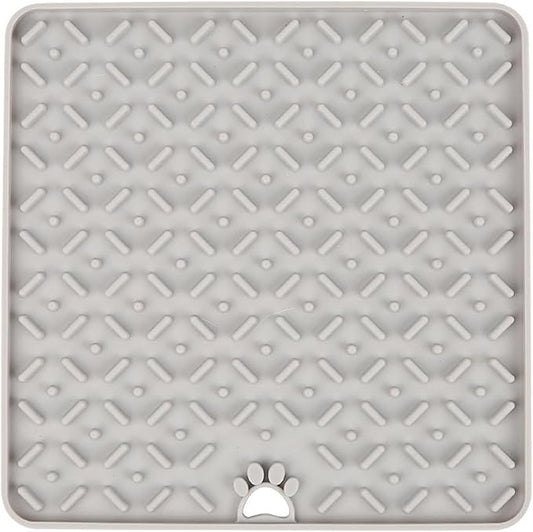 Pet Placemat, Silicone Slow Feeder Mat for Cats and Dogs - Lick Mat & Food Pad with Non-Slip Base for Mess-Free Eating, Stress Relief, and Portion Controlv(C)