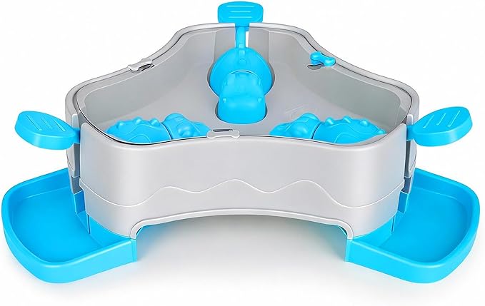 Dog Puzzle Toy, 3-in-1 Interactive Dog Puzzle Toys Press-Type Dog Treat Dispenser Toy Dog Enrichment Toy No-Slip Dog Slow Feeder Interactive Brain Training Toy for Smart Dog Cat, Blue