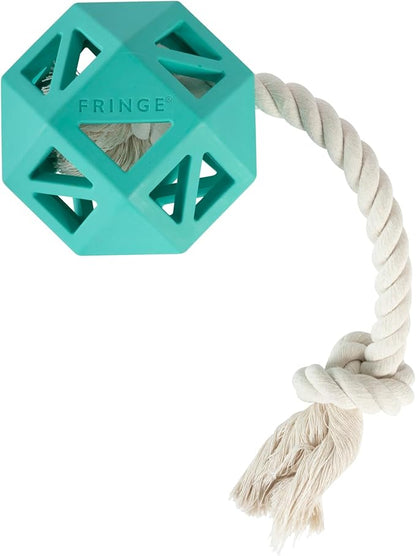 Fringe Studio Pull My Way Turquoise Rubber Dog Toy, Pet Shop Collection (518030)
