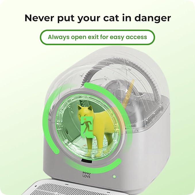 HHOLOVE Self Cleaning Litter Box Automatic with Safety Sensors, Odor Control, Real-Time Health & Weight Monitor, Ultra-Quiet, 60L Large Capacity for Multiple Cats, 2026 Version