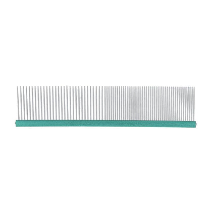Generic Greyhound Comb for Dogs, Metal Dog Comb with Rounded Ends, Green