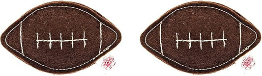 Catnip Toy – Football Shape, Organic Catnip, 100% Wool Felt, Grown & Made in The USA - Football, 2 Pack