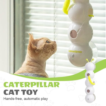 Whirlie Cat Toy, 2025 New Caterpillar Smart Cat Toy, Smart Motion Cat Toys with Worm Design, Interactive Caterpillar Cat Toys, Promotes Exercise & Mental Stimulation