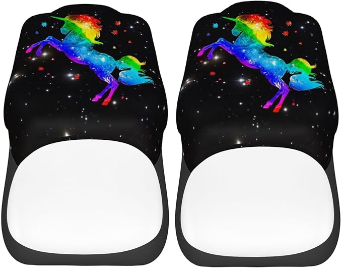 Foruidea Galaxy Rainbow Unicorn Car Seat Covers Universal 2 Pcs Auto Front Seat Cover Fit Most Cars,SUV,Sedan,Trucks