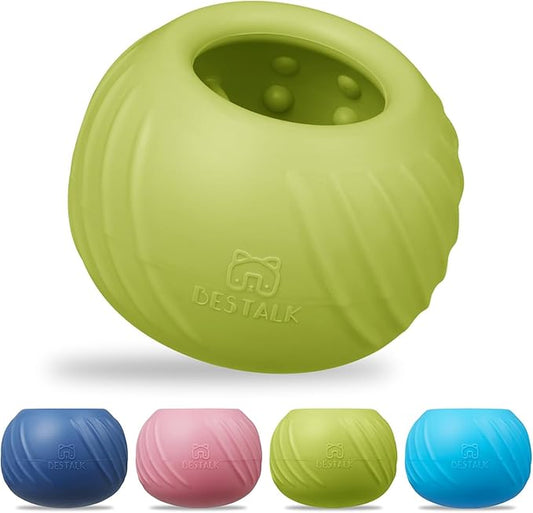 Long-Lasting Dog Lick Toy, Wobbly Dog Enrichment Lick Bowl to Keep Dogs Busy, Interactive Stuffable Dog Treat Feeder for Boredom, Silicone Treat Dispensing Chew Toy(Green,S)