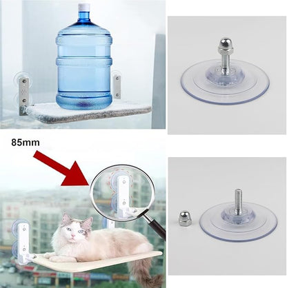 4 Pack Cat Window Perch Suction Cup Replacement with Screws 85mm Sturdy Strong Hanging Holder Suction Cups for Cat Window Perch Cordless Hammock Foldable Cats Bed Seat