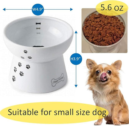 Necoichi Raised Dog Food Bowl, Elevated, for dogs and cats, pets feeding feeder Non-slip for small dogs Dishwasher and Microwave Safe, No.1 Seller in Japan! (Dog, Food Bowl)