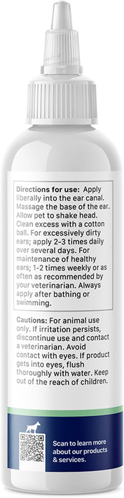 Stratford Pharmaceuticals Ear Cleaner & Drying Solution for Dogs & Cats w/Aloe Vera to Wash Debris, Wax, Odor & Irritation Relief, Sweet Pea Vanilla Scent, 8 oz