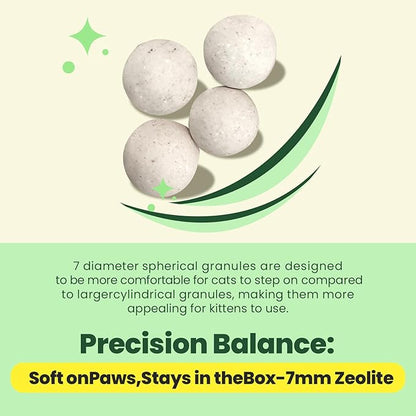Enhanced Cat Litter Pellets 18 lbs, Long-Lasting Odor Control, Generic Litter Pellets Refills Exclusively for Dual-Layer Litter Box Systems, Zeolite, Non-climping, Not Low-Tracking