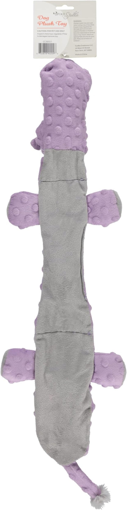 Cudlie Stuffless Plush Dog Toy with Multiple Large Squeakers – No-Stuffing Squeaky Dog Toy for Small & Medium Dogs – Alligator, Shark, Duck & Hippo Animal Designs