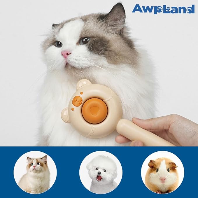 Dog Brush for Shedding, Gentle Self Cleaning Pet Brush with Release Button for Cats and Dogs, Easy to Remove Loose Hair Daily Grooming Tool During Shedding Season