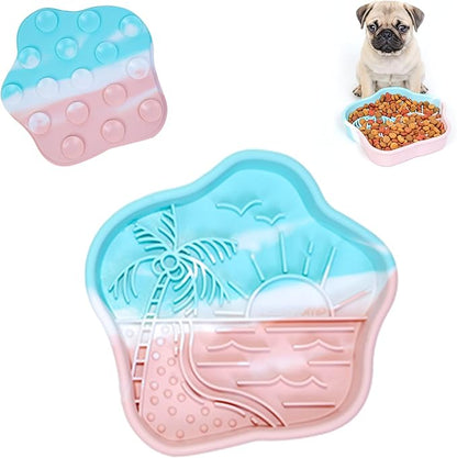 WUGO Silicone Slow Lick Mat Silicone Slow Feeder Dog Bowls for Dogs and Cats with Suction Cups Dog Puppy Lick Mat Pat Dog Toys to Keep Them Busy
