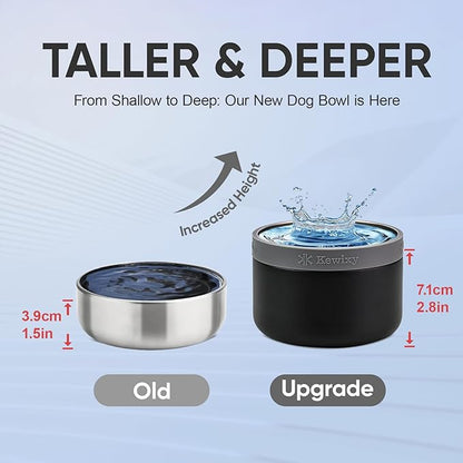 Dog Dad Gift, Insulated Dog Water Bottle with Travel Bowl, Men Christmas, Birthday for DogLover, Portable Water Bottle Dispenser, Accessories for Car, Camping, Outdoor, Detachable (DogDad-Black)