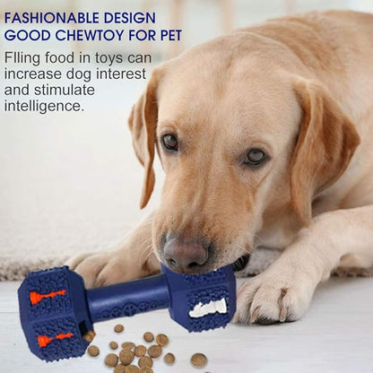 Dog Chew Toys for Aggressive Chewers Indestructible Dog Toys Tough Natural Rubber Dumbbell Toy for Small Medium Large Dogs Large Blue
