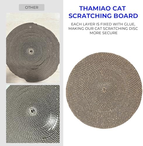Round cat Scratcher Refill, 10 inch Diameter, 7/8 inch Thickness Scratcher Replacement Pads, Scratching Board Circle, Scratch pad, scratchers for Indoor Cats (3pcs) - Image 4