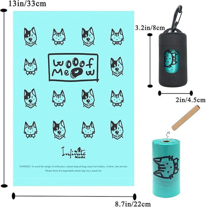 Dog Poop Bag Dispenser for Leash with Snap Clip, Skin-friendly Texture Waste Bag Holder for Dog Walks and Cats, Pets Litter Bag Container, Indoor & Outdoor Use (Black, 1)