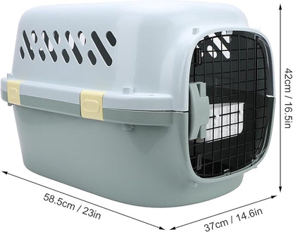 Hard Sided Dog Pet Carrier, Portable Sturdy Dog Pet Travel Carrier Versatile for Home (11.5x26.5x7.5cm/4.5x10.4x3.0in)