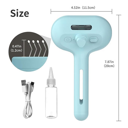 Dog Brush for Shedding, 3 in 1 Self Cleaning Steam Dog Brush - Anti-Static,Cat Steam Brush Removal Comb with Release Button, Grooming Tool for Long and Short Hair Pets, Blue