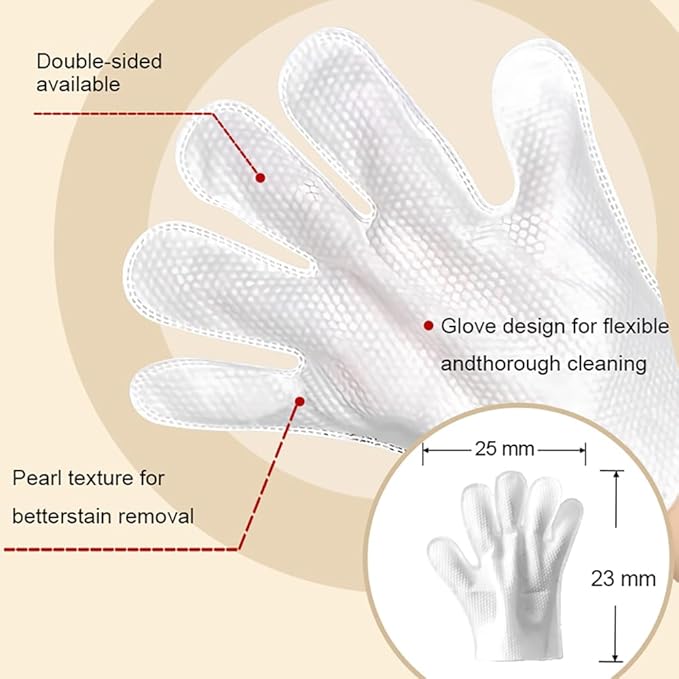 Pet Wipes Dog Wipes Disposable Grooming Mitts Dog Paw Cleaner Cat Wipes Waterless Bath Glove pH Balanced Lick Safe with Coconut Oil for Dogs and Shea Butter for Sensitive Skin 20 Count