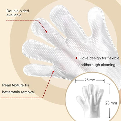 Pet Wipes Dog Wipes Disposable Grooming Mitts Dog Paw Cleaner Cat Wipes Waterless Bath Glove pH Balanced Lick Safe with Coconut Oil for Dogs and Shea Butter for Sensitive Skin 20 Count