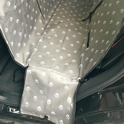 Dog Carriers Waterproof Rear Back Pet Dog Car Seat Cover Mats Hammock Protector with Belt Transportin-Gray