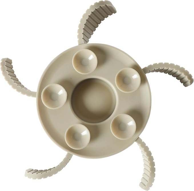 Gibson Home Curious Canines 7.5” Slow Feeder Dog Bowl Insert, Silicone Anti-Gulp Insert, Fits Stainless Steel & Standard Dog Bowls, Dishwasher Safe, Taupe