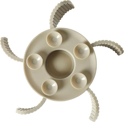 Gibson Home Curious Canines 7.5” Slow Feeder Dog Bowl Insert, Silicone Anti-Gulp Insert, Fits Stainless Steel & Standard Dog Bowls, Dishwasher Safe, Taupe