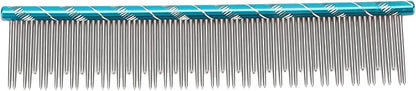 Zerodis Pet Hair Removal Comb, Reusable Stainless Steel, Blue, Cat Grooming, Thick Hair, 16 x 3.3cm/6.3 x 1.3in
